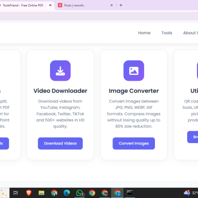 🚀 ToolsFriend: अब ऑनलाइन PDF, वीडियो और इमेज से जुड़े सभी काम होंगे आसान