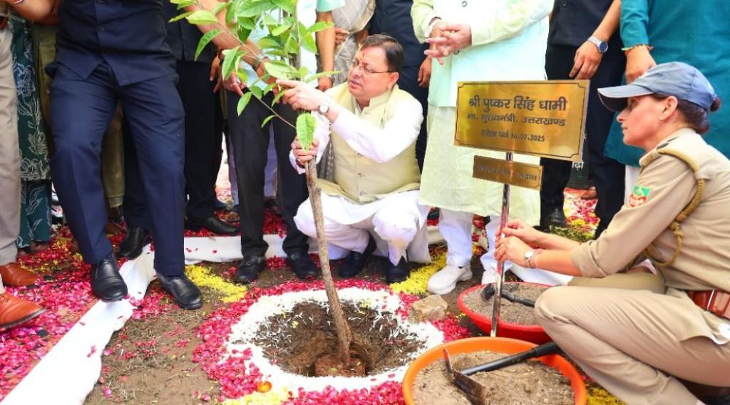 उत्तराखंड में हरेला पर्व पर राज्यव्यापी वृक्षारोपण अभियान, मुख्यमंत्री ने रुद्राक्ष का पौधा रोपा